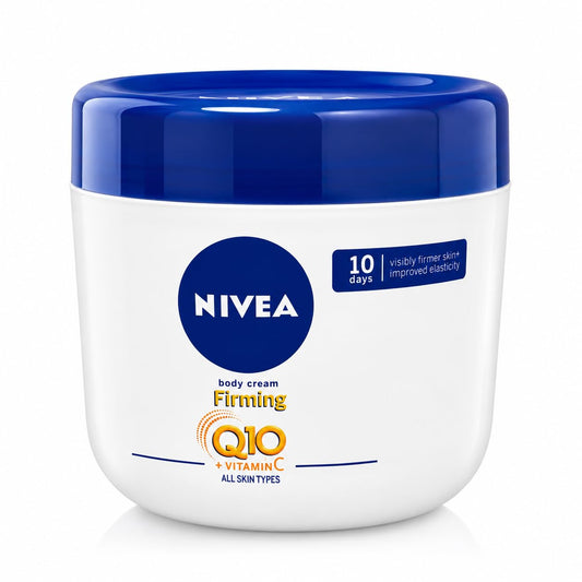 NIVEA Firming Body Cream with Q10 & Vitamin C, 48H Intensive Moisture, Helps Improve Skin Firmness & Elasticity, for All Skin Types, 400 ml