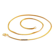 ASTRODIDI Gold Plated Chain | 24 Inch Stylish Light Weighted Golden Brass Neck Chain For Girls Women Men Boys (MHC-002)