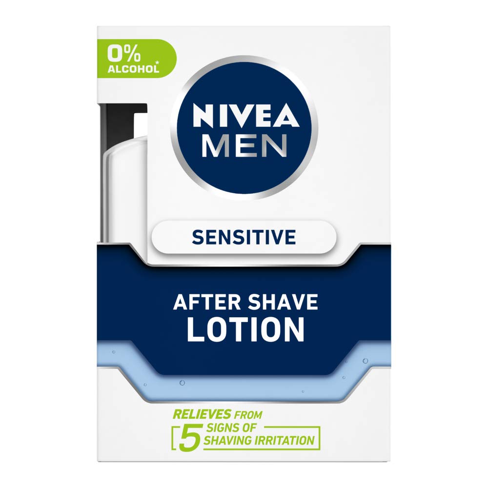 NIVEA MEN Sensitive After Shave Lotion, 100ml, 0% Alcohol no burning