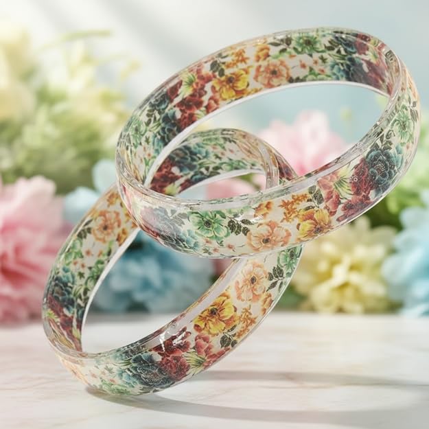 NMII Glass Bangle Set for Women