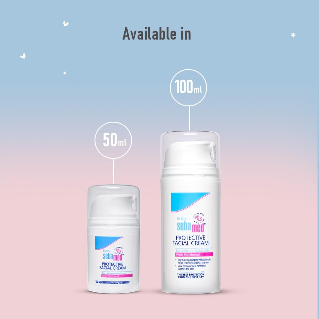Sebamed Baby Protective Facial Cream | pH 5.5 | Baby Face Cream | Vitamin E for Soft Skin | Ideal for Salivary Rashes | 100ml