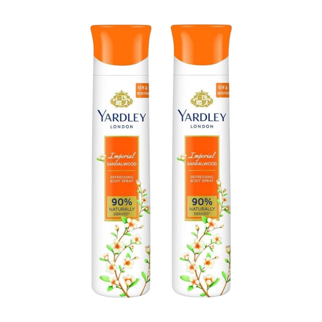 Yardley Sandalwood Body Spray for Women, 150ml (Pack of 2)