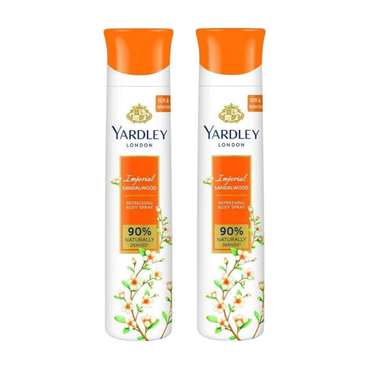 Yardley Sandalwood Body Spray for Women, 150ml (Pack of 2)