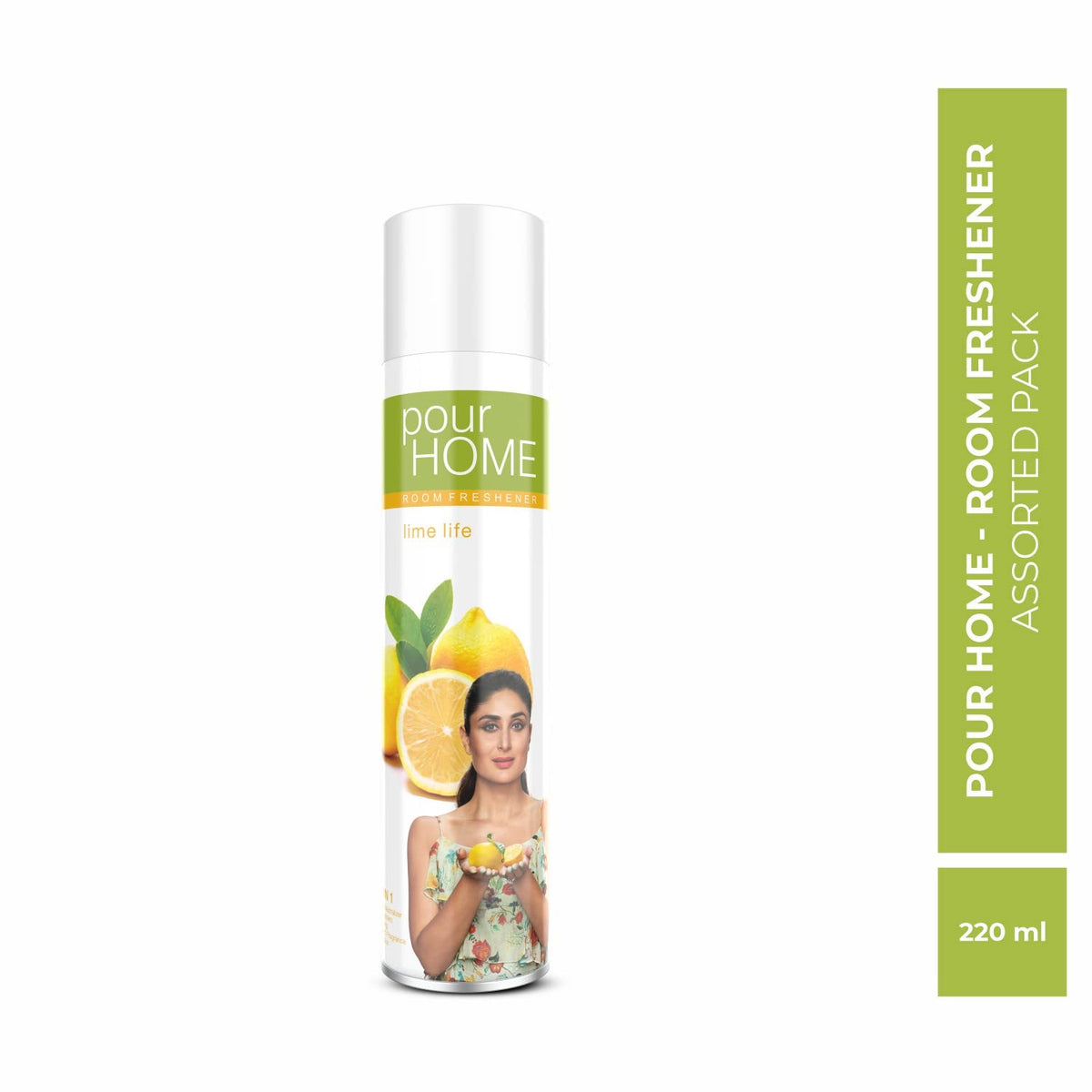 POUR HOME Lime Life Room Air Freshener Spray - 220ML | Long-Lasting Fragrance - Reduces Odours - Suitable for Home & Office