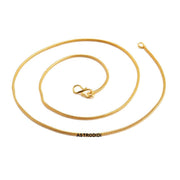 ASTRODIDI Gold Plated Chain | 24 Inch Stylish Light Weighted Golden Brass Neck Chain For Girls Women Men Boys (MHC-03)