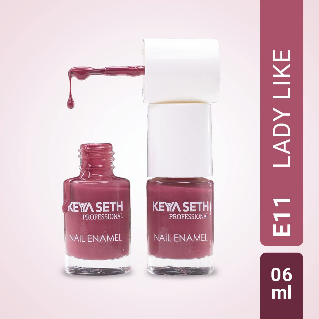 Keya Seth Professional Lady Like Long Wear Nail Paint Enamel Enriched with Vitamin E & Argan oil Glossy Finish, Shade