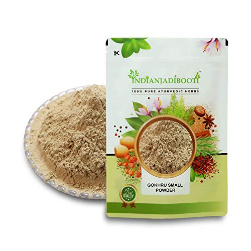 IndianJadiBooti Gokshura Powder (Gokhru Chota) for Fitness & Active Lifestyle | 100% Pure Tribulus Terrestris Churna | Natural Ayurvedic Supplement for Strength & Endurance | Non-GMO, Vegetarian | 250g (Pack Of 2)