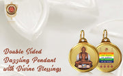 DIVINITI 24K Gold Plated Double-Sided Religious Pendant with Premium Gift Box, Spiritual Locket for Men & Women, Devotional Jewellery for Gifting & Everyday Wear | Mahavir & Namokar Mantra-1