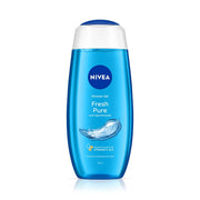 NIVEA Fresh Pure Refreshing Body Wash with Sea Minerals for Fresh, Clean Skin, Pure Glycerin, Vitamins C & E and Care Oil for Lasting Moisture, Shower Gel for Soft & Healthy & Moisturized Skin, 125 ml