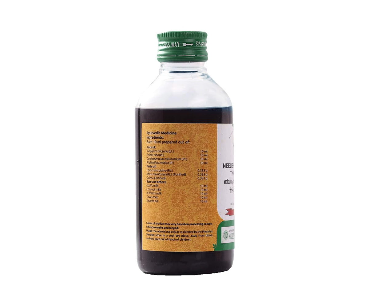Neelibhringadi Thailam | Ayurvedic Hair Oil for Hair Growth, Dandruff Control & Scalp Nourishment | Herbal Blend by VAIDYARATNAM