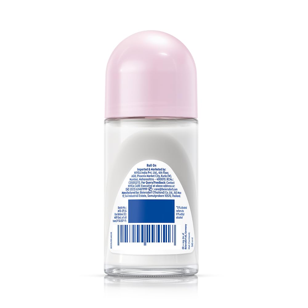 NIVEA Women's Deodorant Roll-On, Whitening Smooth Skin, 50Ml And Deodorant Roll On, Pearl & Beauty, 50Ml, 2 count