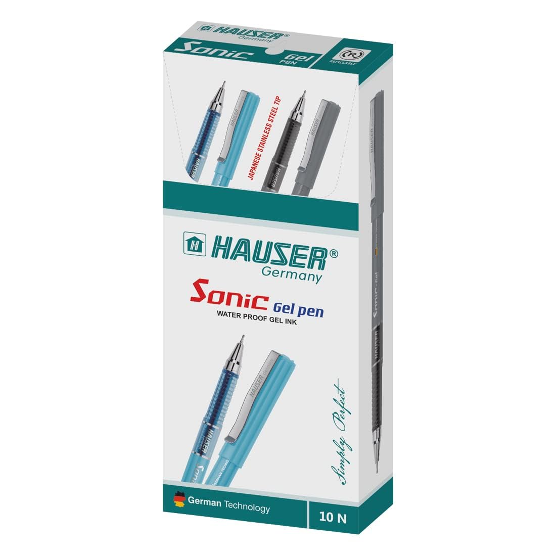 Hauser Sonic Gel Pen Black Pack of 40
