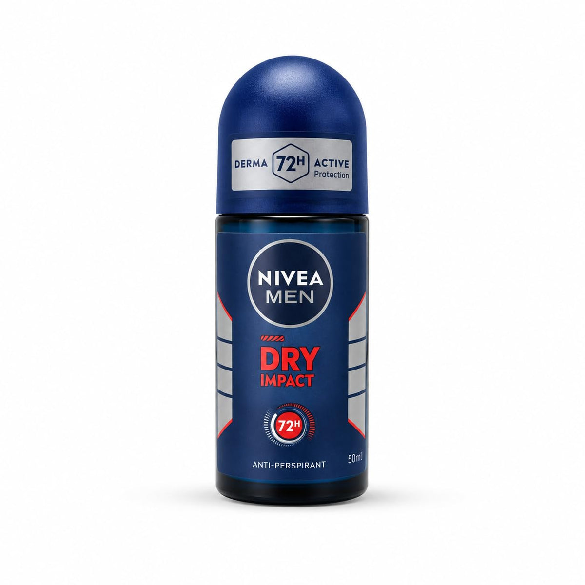 Nivea Men Dry Impact 72H Anti-Perspirant Roll-On 50ml | Powerful Sweat Control & Odor Defense | Fresh Masculine Fragrance Daily Deodorant for Men