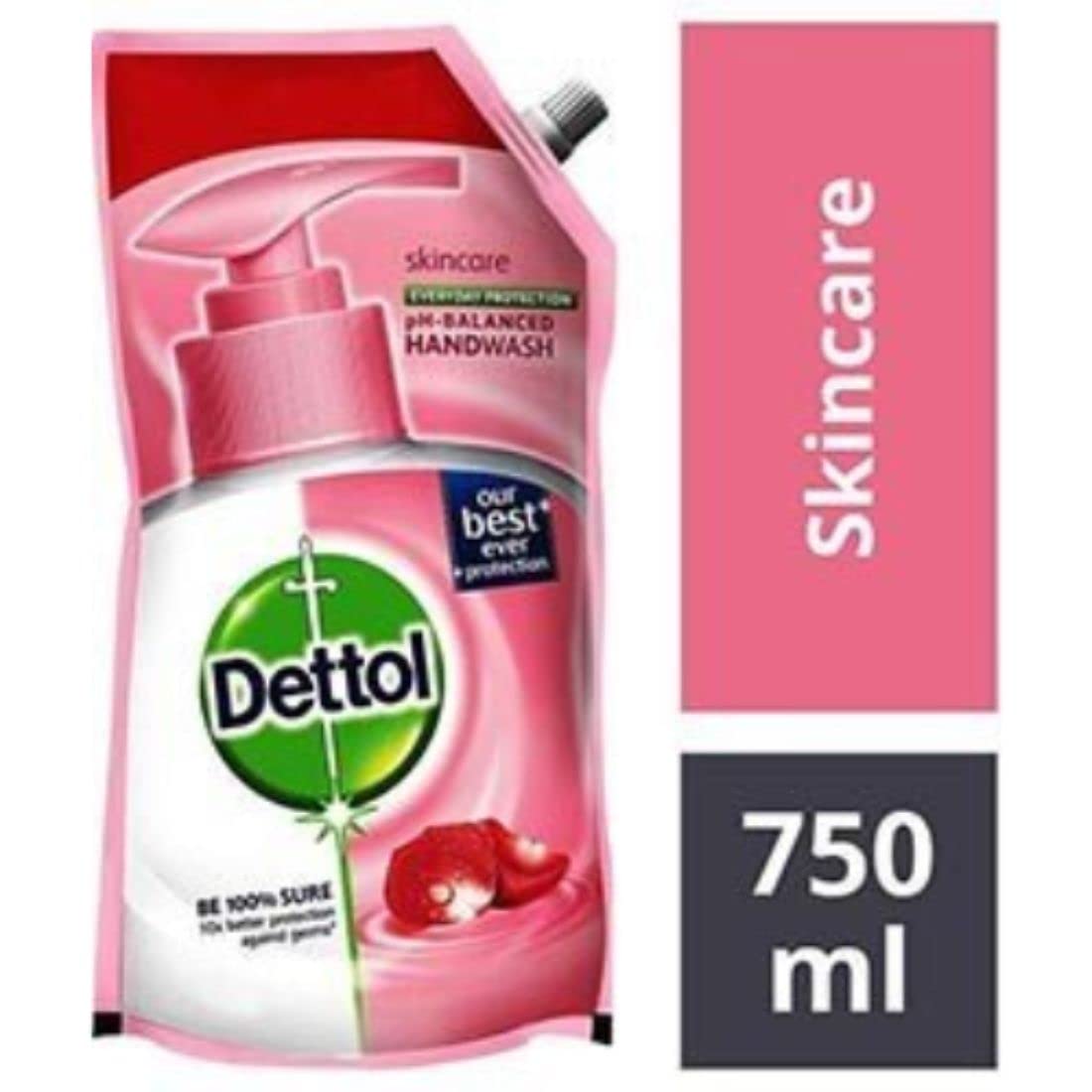 Dettol Germ Protection ph-Balanced Liquid Handwash Refill, Skincare - 750 ml