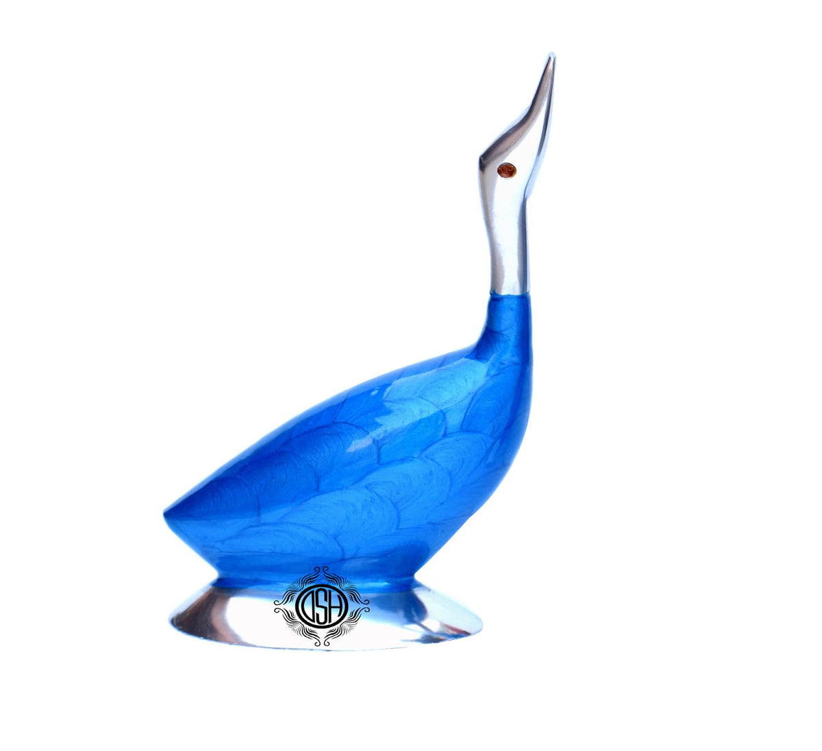 DSH CRAFTING YOUR CURIOSITY Metal Decorative Swan Duck Showpiece Kissing Duck Showpiece for Home Décor and Gift (Blue)