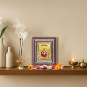 DIVINITI Santoshi Mata | Goddess of Contentment & Fulfilment Tabletop and Wall Frame in 24K Gold Plated Foil