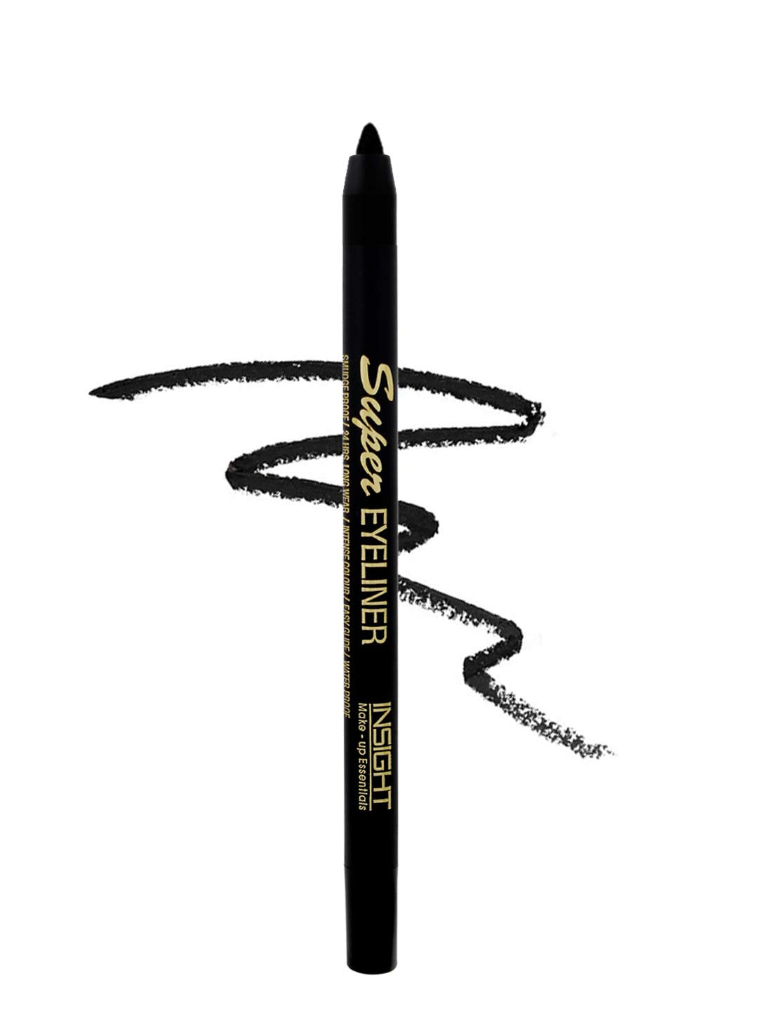 INSIGHT Super Kajal (Black) | Matte Finish |Transferproof| Waterproof|One stroke Application for Everyday Use - 20g (Pack of 2)