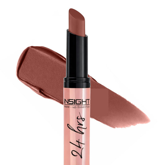 INSIGHT 24 Hrs Non-Transfer Matte Lipstick | Lightweight, Highly Pigmented, Long Wear | Kiss Proof & Smudge Proof | With Vitamin E & Jojoba Oil | Vegan, Toxin Free |Shade - 19 How Are You (3g)