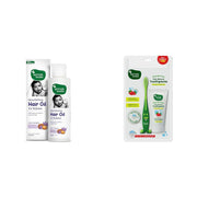 Mother Sparsh Nourishing Baby Hair Oil (100ml) Paraben Free and Toothpaste for Kids (50g) Strawberry Flavor