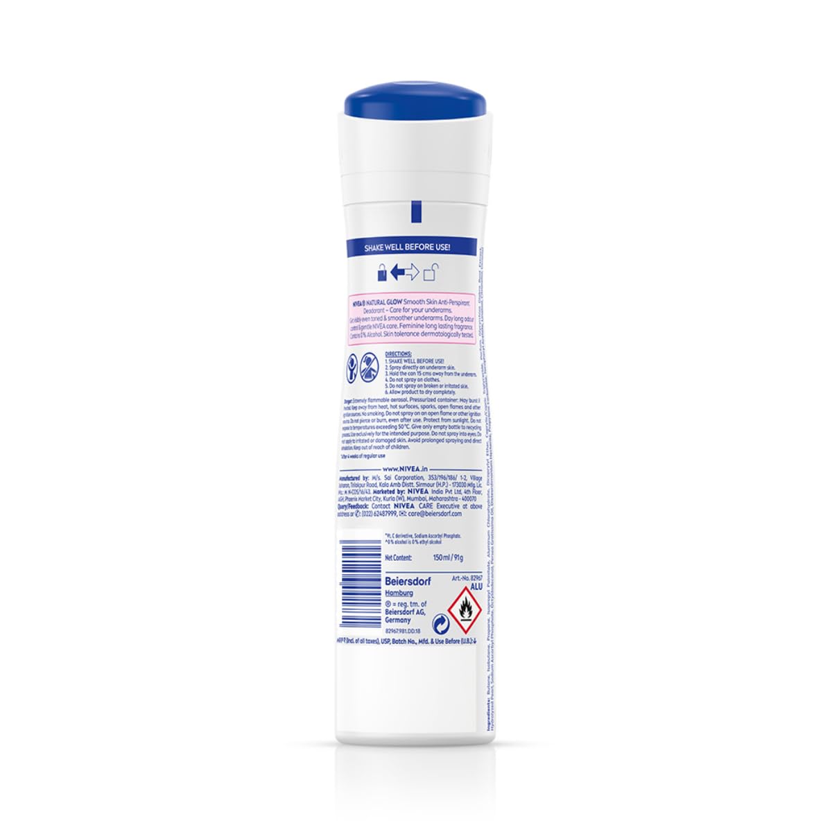 Nivea Whitening Smooth Skin Deodorant For Women, 150ml
