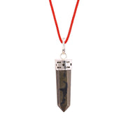AstroDidi Pyrite Stone Pencil Shape Crystal Pendant Locket
