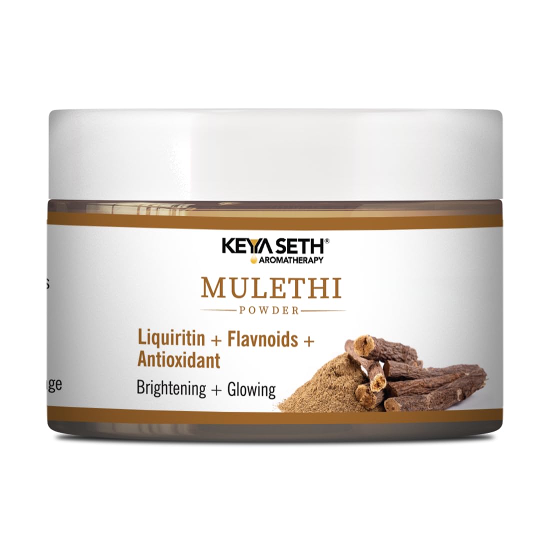 KEYA SETH AROMATHERAPY Mulethi Powder Face Pack for Women & Men, Brightening + Glowing Skin Yastimadhu 100gm