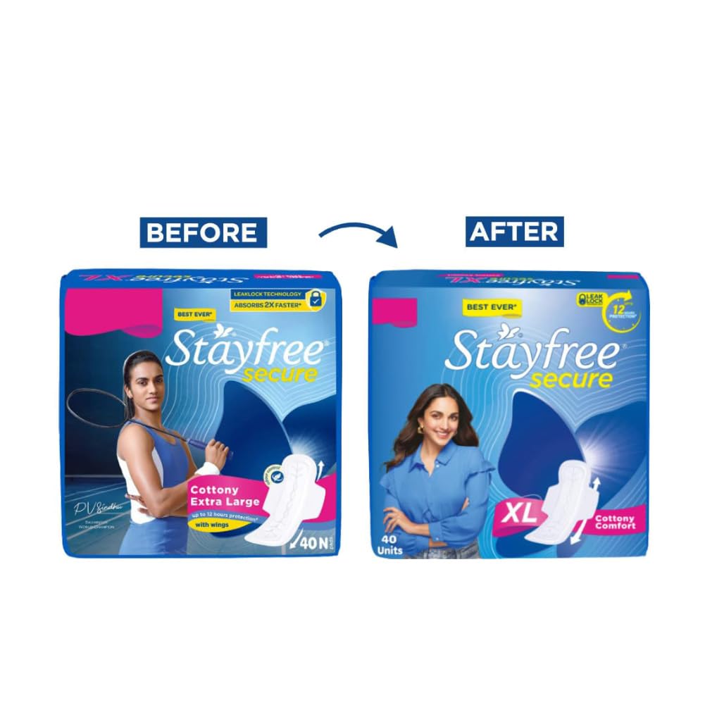 Stayfree Secure Soft XL Sanitary Pads for Women(98 Napkins) (Pack of 2)