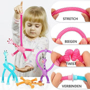Toy Imagine Telescopic Suction Toys, Giraffe Style, Pack of 4