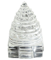 RUDRADIVINE Religious Item Lab Certified A1 Sphatik Shree Yantra Sculpture (12-15 g)