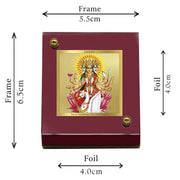 DIVINITI 24K Gold Plated Religious Car Dashboard Frame | Premium God Idol Frame for Car, Home Mandir & Office Table | Spiritual Gift, Decorative Showpiece | Gayatri Mata