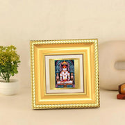 DIVINITI Lord Adinath 24K Gold Plated Foil Tabletop Photo Frame for Home Décor, Puja Room, Luxury Gifting | DG Frame 015 S1A (10x10 CM)