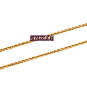 ASTRODIDI Gold Plated Chain | 24 Inch Stylish Light Weighted Golden Brass Neck Chain For Girls Women Men Boys (CHAIN-BALA-17)