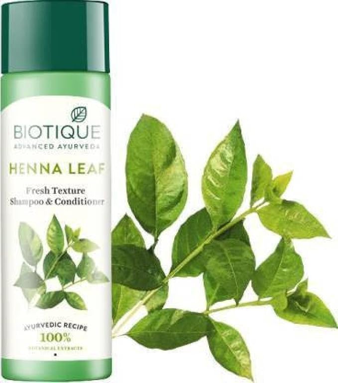BIOTIQUE Bio Henna Leaf Shampoo & Conditioner 380 ML (Pack of 2) (380 ml)