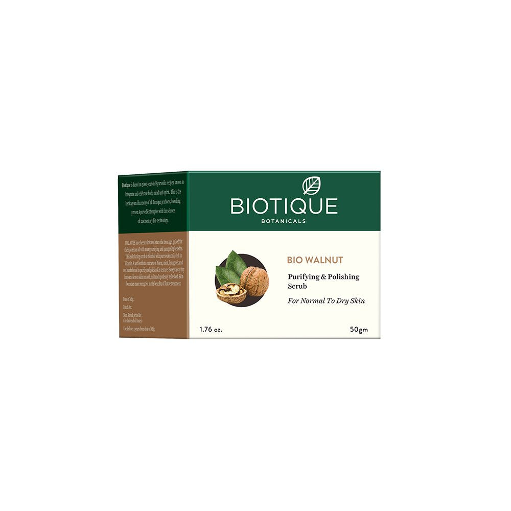 Biotique Walnut Purifying and Polishing Scrub for All Skin Types, 50g
