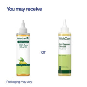 WishCare® 100% Pure Premium Cold Pressed Olive Oil for Hair & Skin - 200ml (Pack of 2)