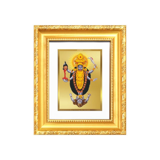 DIVINITI Kali Maa | Goddess of Power & Protection Tabletop and Wall Frame in 24K Gold Plated Foil