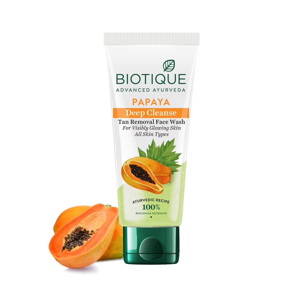 Biotique Papaya Deep Cleanse Face Wash For Visibly Glowing Skin All Skin Types, 150ml