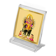 DIVINITI 24K Gold Plated Acrylic Lord Vishwakarma Ji Car Dashboard Idol Frame|Premium Spiritual Gifting Item for Divine Blessings & Positivity | Luxury Religious Decor for Car, Office & Home | 11 X