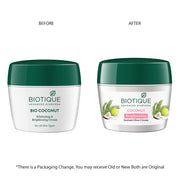 Biotique Coconut Brightening Instant Glow Cream| Lightweight and Non-Greasy | Reduces Dark Spots and Protects Ageing | Nourished and Moisturized Skin |100% Botanical Extracts| All Skin Types | 175gm