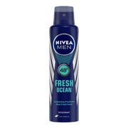 Nivea Men Deodorant Spray, Fresh Ocean , 150Ml And Deodorant Spray, Fresh Active Original , 150Ml, Pack Of 1