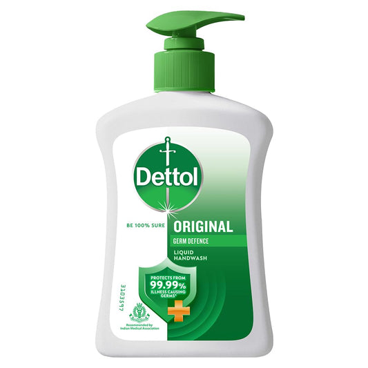 Dettol Liquid Handwash Dispenser Bottle Pump - Original Hand Wash- 200ml | Germ Defence Formula | 10x Better Germ Protection