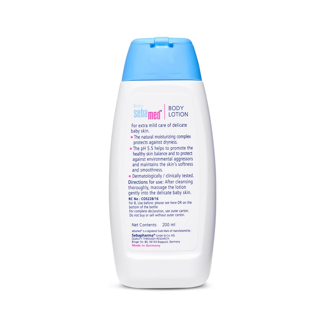 Sebamed Baby Body Lotion|pH 5.5|Vegan|200 ml (Pack of 2)