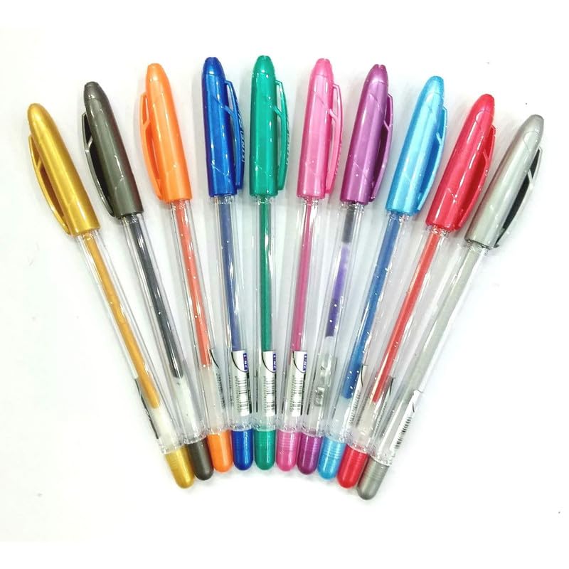 Linc Shine 1.0mm Sparkle Glitter Gel Pen | Set of 10 Ink Shades