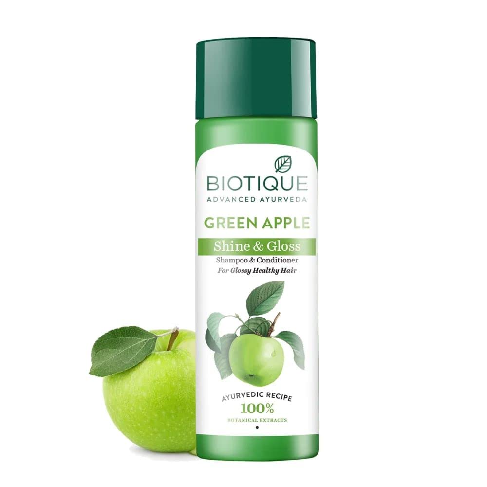 Biotique Fresh Daily Purifying Shampoo and Conditioner, Green Apple, 190ml