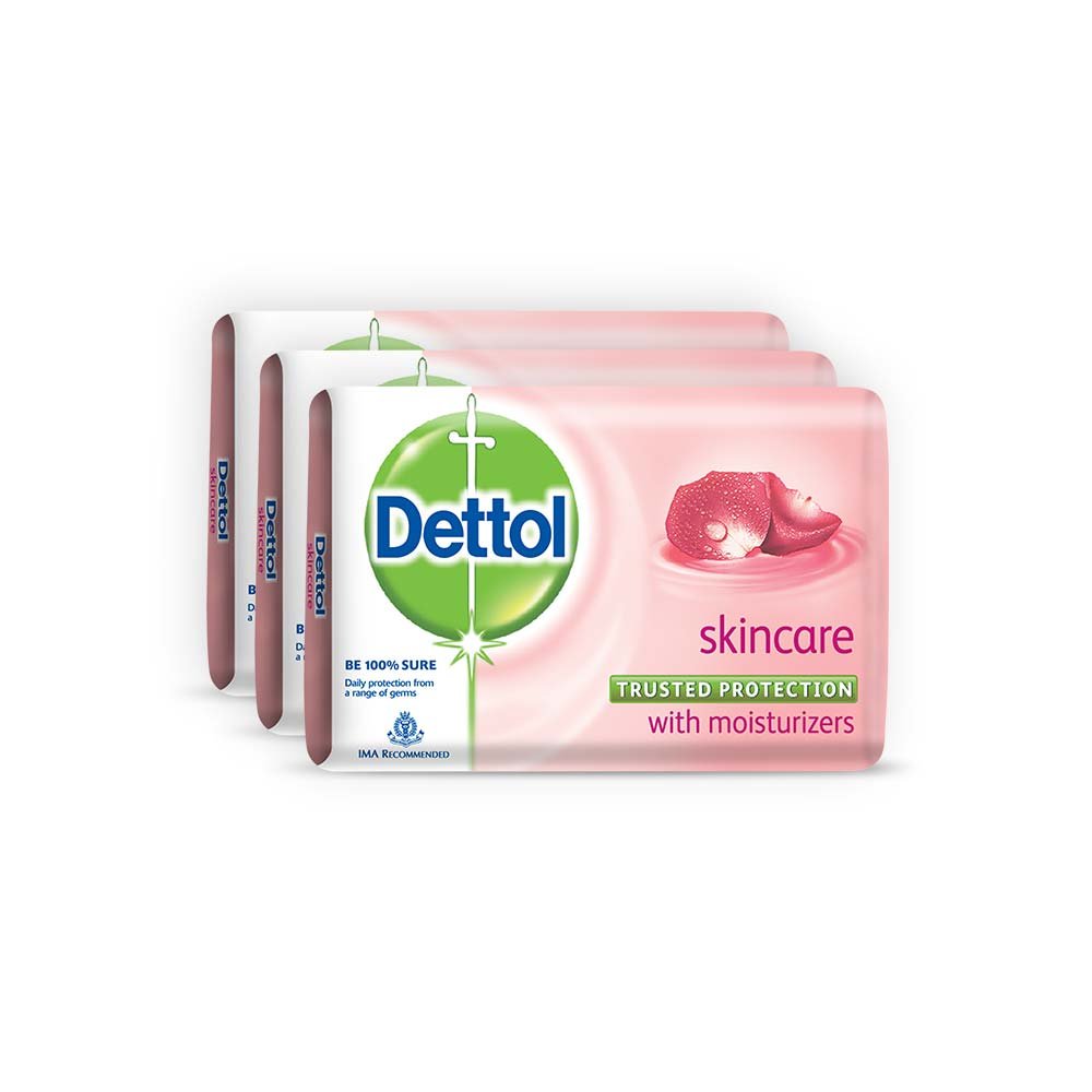 Dettol Soap Value Pack, Skincare, 3 Pieces x 125g