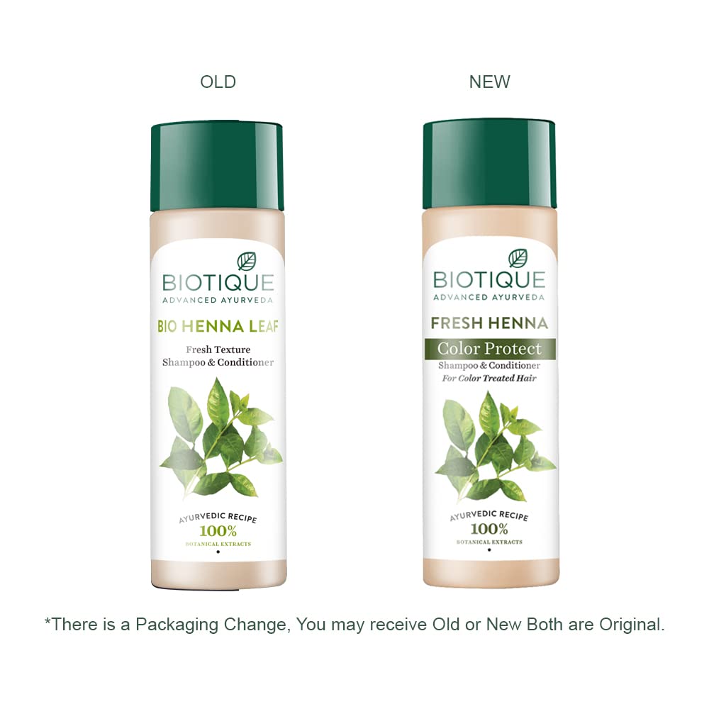 Biotique Fresh Henna Color Protect Shampoo & Conditioner for Color Treated Hair, 190ml