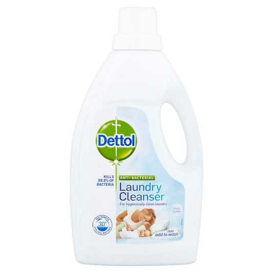 Dettol Anti Bacterial Fresh Cotton Liquid Laundry Sanitiser Cleanser - 1.5 L