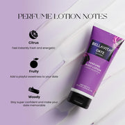 Bella Vita Luxury Date Woman Body Perfume Lotion for Nourishing, Hydrating, Soft, Supple,Healthy Skin with Argan Oil and Shea Butter 200 ml