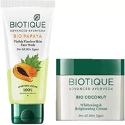Biotique Papaya Face Wash 100 ml + Coconut Cream 50 g