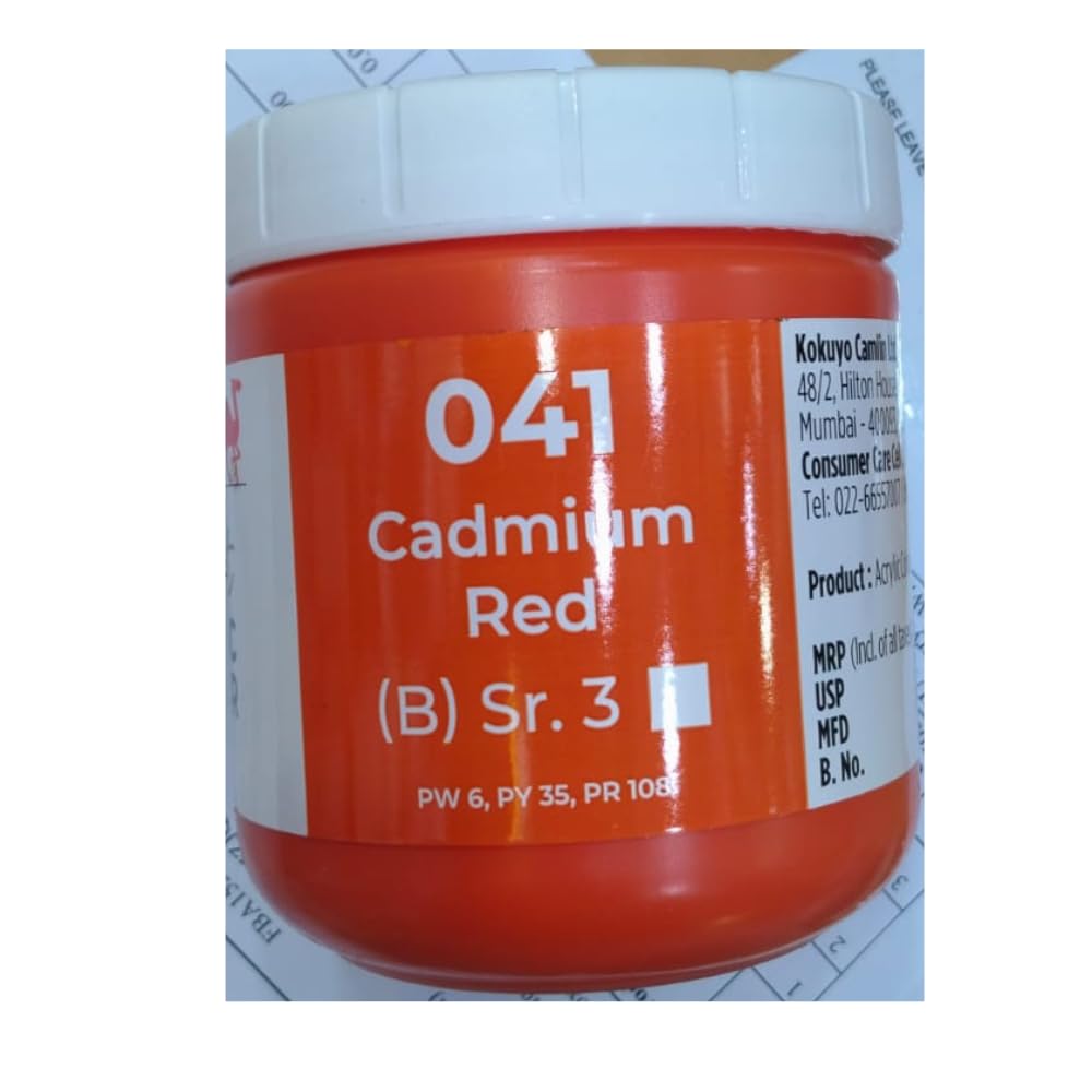 Camel Camlin Kokuyo Artist Acrylic Colour Series 3 Cadmium Red (500 ml)